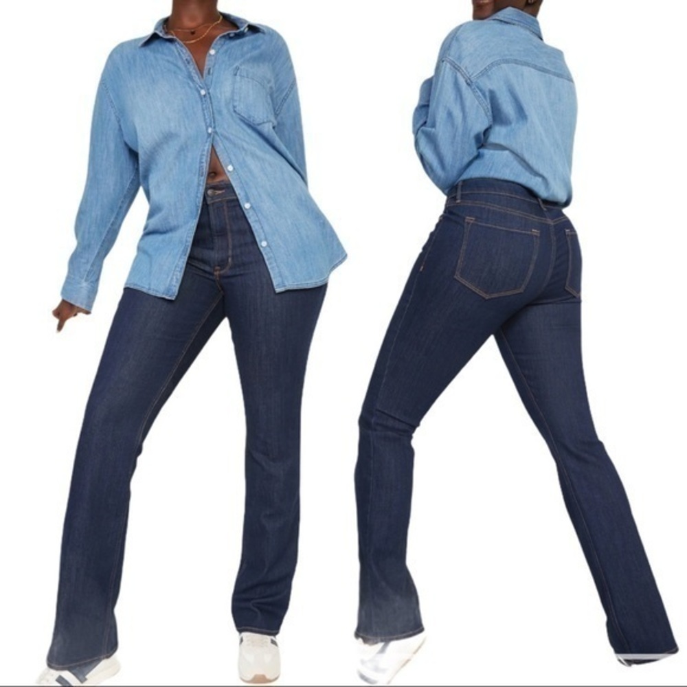 👖 Old Navy The Diva Mid-Rise Boot-Cut Jeans – Dark Wash – Size 14 👖
